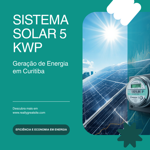 Quanto Gera um Sistema Solar de 5 kWp em Curitiba? Dados Reais